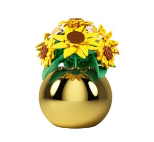 Sluban Flowers M38-P8062 Bouquet of sunflowers and daisies in a vase